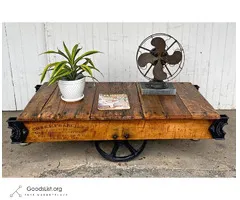 industrial cart/ coffee table